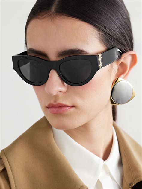 oversized ysl sunglasses women|saint laurent flat top sunglasses.